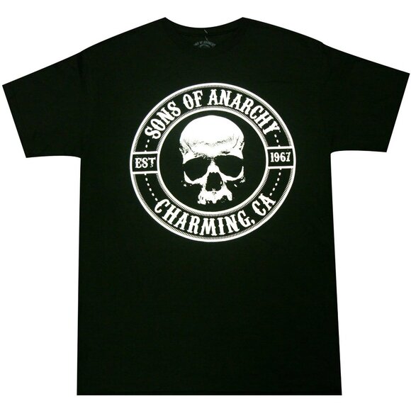 New! Sons of Anarchy Charming California T-Shirt Motorcycle Gang FX TV Show - Picture 1 of 2